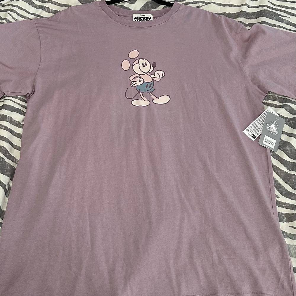 Disney Mickey Mouse Genuine Mousewear Plum Shirt New With Tags Mens Size L